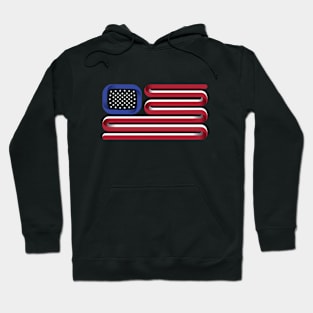 United States Flag Strips Hoodie